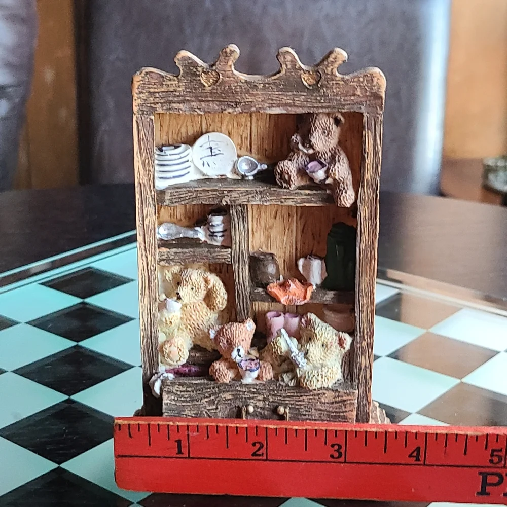 Doll House Furniture Cabinet Armoire Hard Plastic Teddy Bears D… - Picture 11 of 12